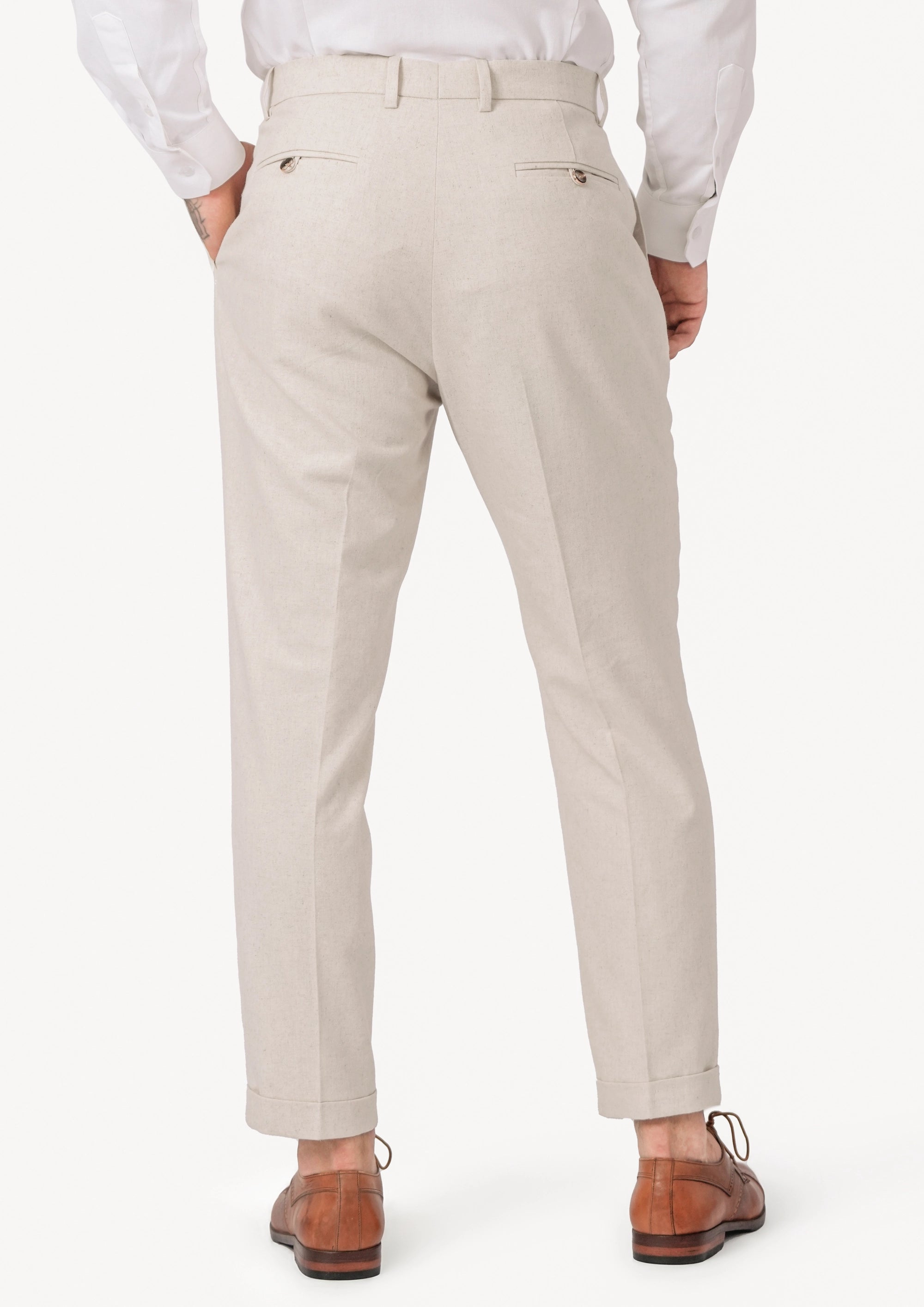 Sand Linen Blend Pants81