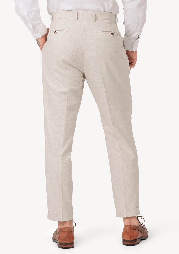 Sand Linen Blend Pants797