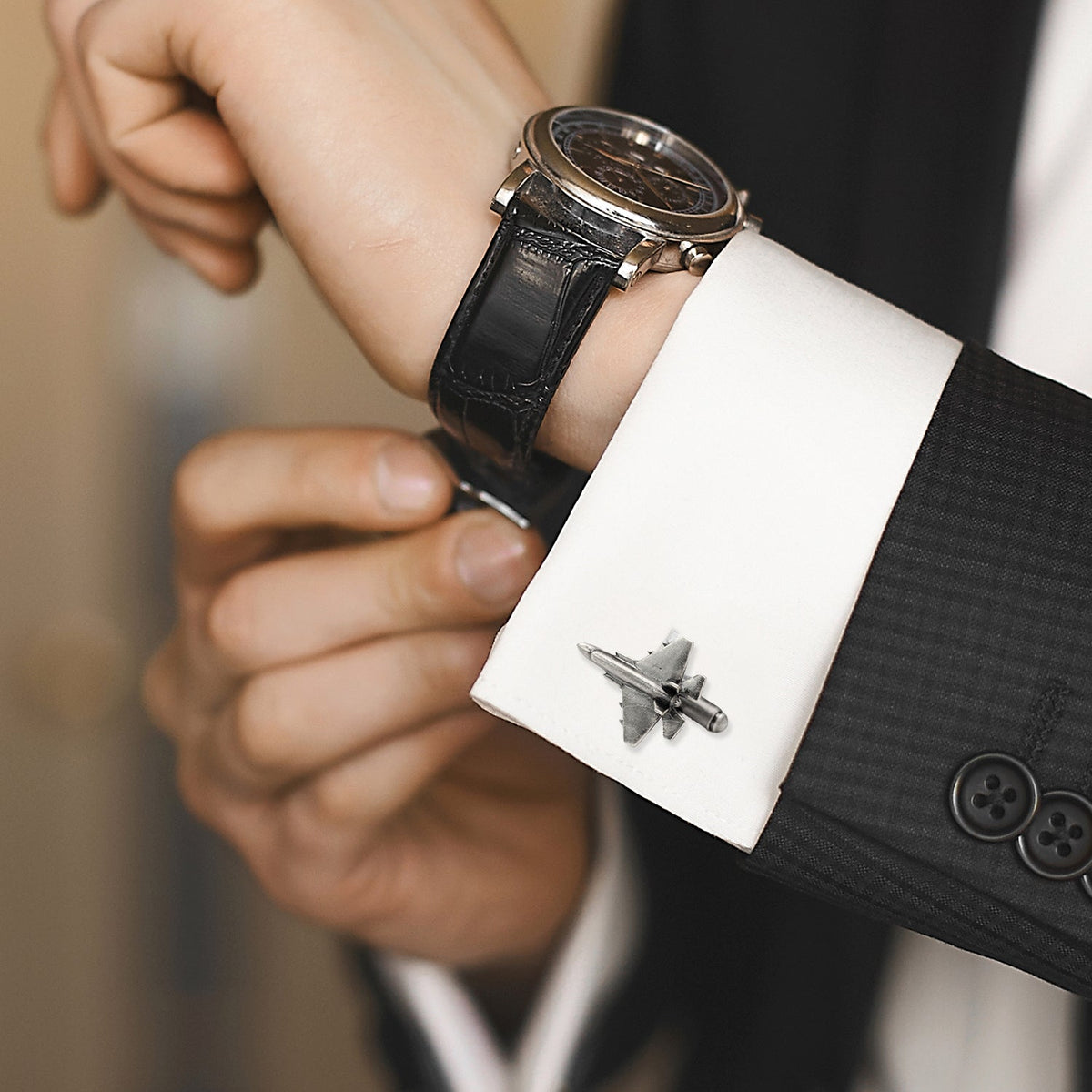 Military Jet 3D Cufflinks839
