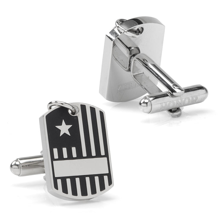 Antique Silver Military Tag Cufflinks275