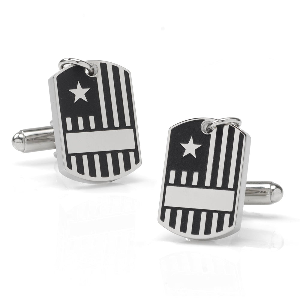 Antique Silver Military Tag Cufflinks145