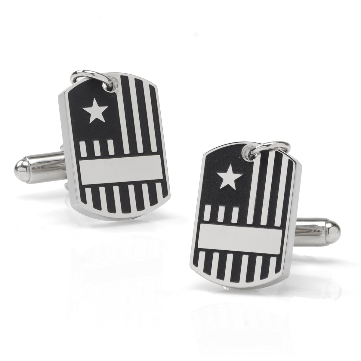 Antique Silver Military Tag Cufflinks833