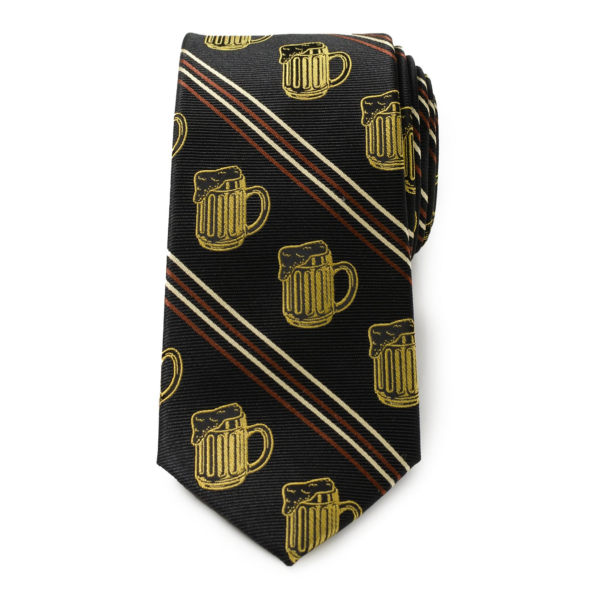 Beer Aficionado Black Striped Mens Tie389