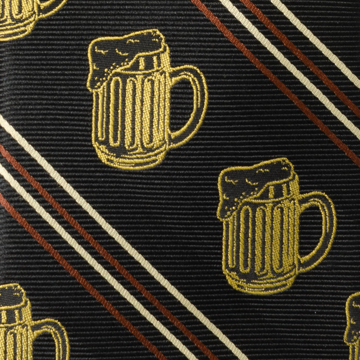 Beer Aficionado Black Striped Mens Tie870