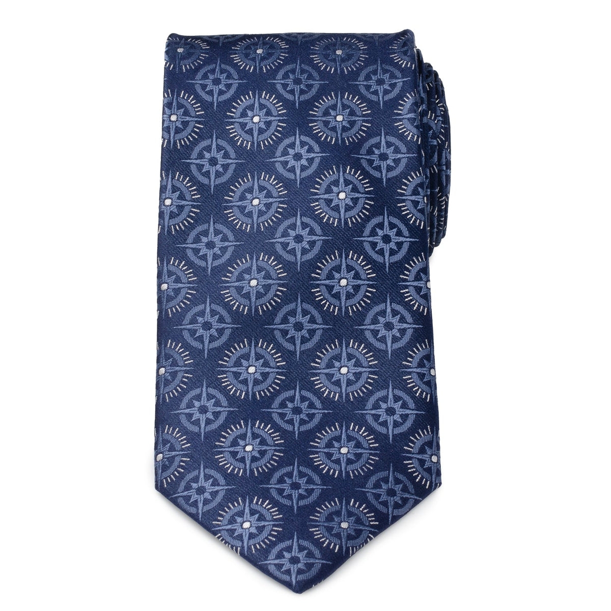 Compass Hidden Message Navy Blue Men's Tie620