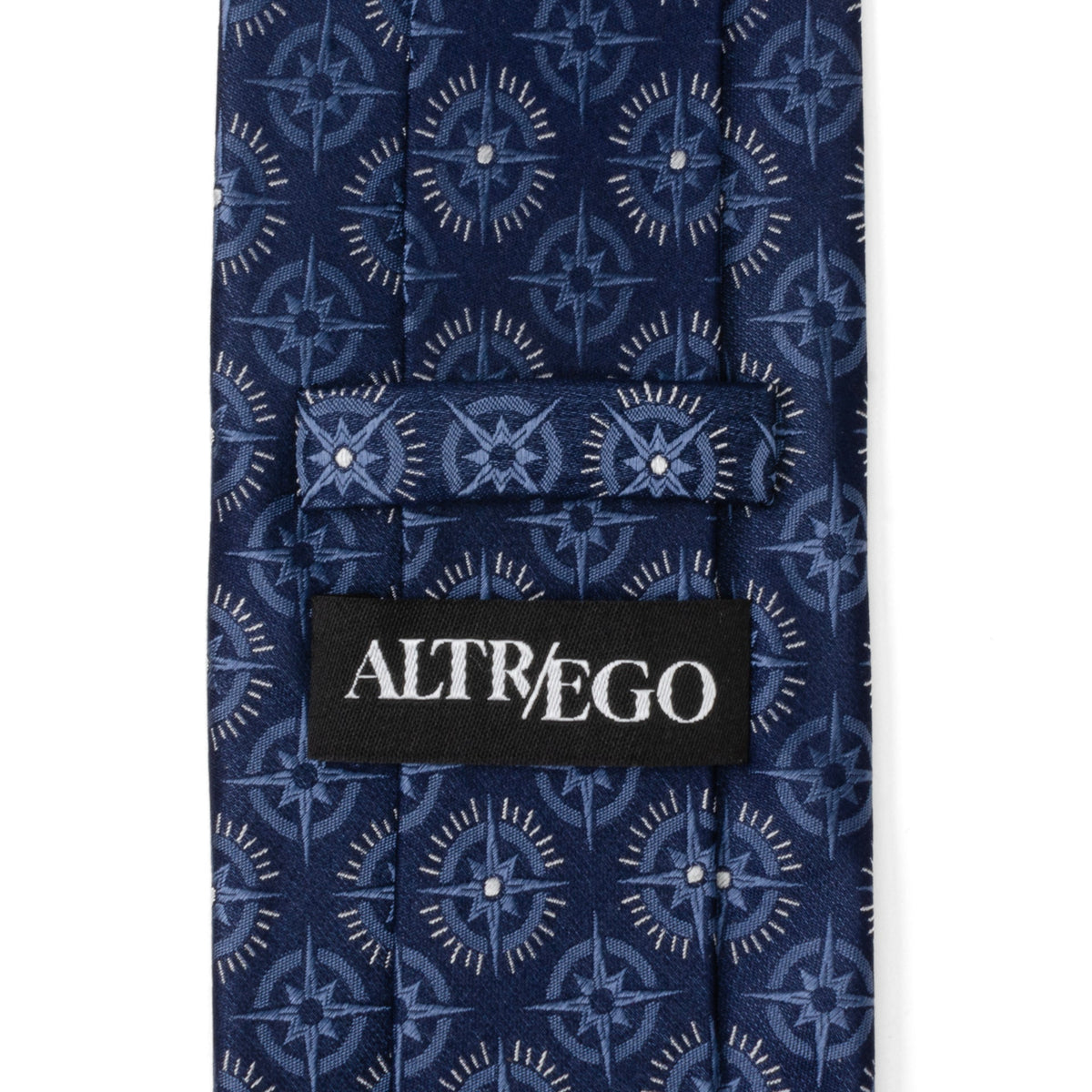 Compass Hidden Message Navy Blue Men's Tie603