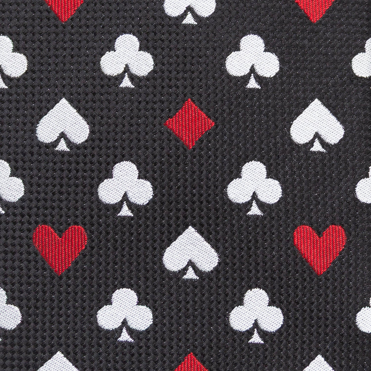 Card Suits Vegas Hidden Message Black Men's Tie639