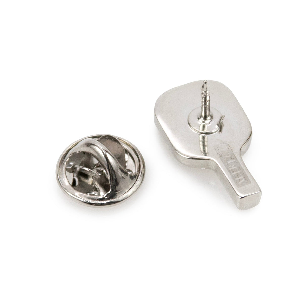 Pickleball Racket Silver Lapel Pin50