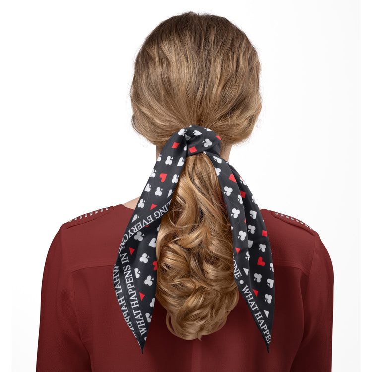 Satin Card Suits Vegas Black Scarf299