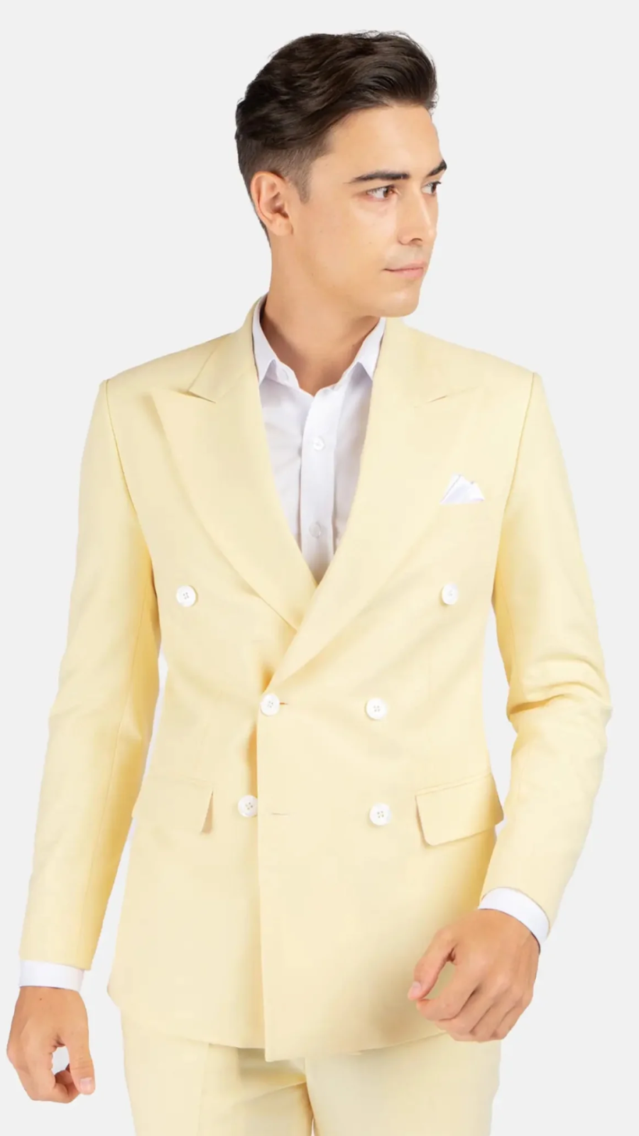 A Male Model Wearing A Non-Traditional Suit