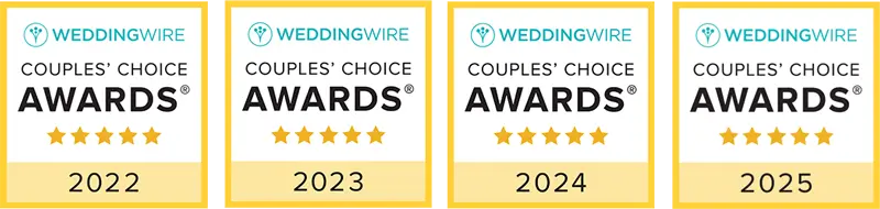 weddingwire and theknot best of weddings awards 2022-2024
