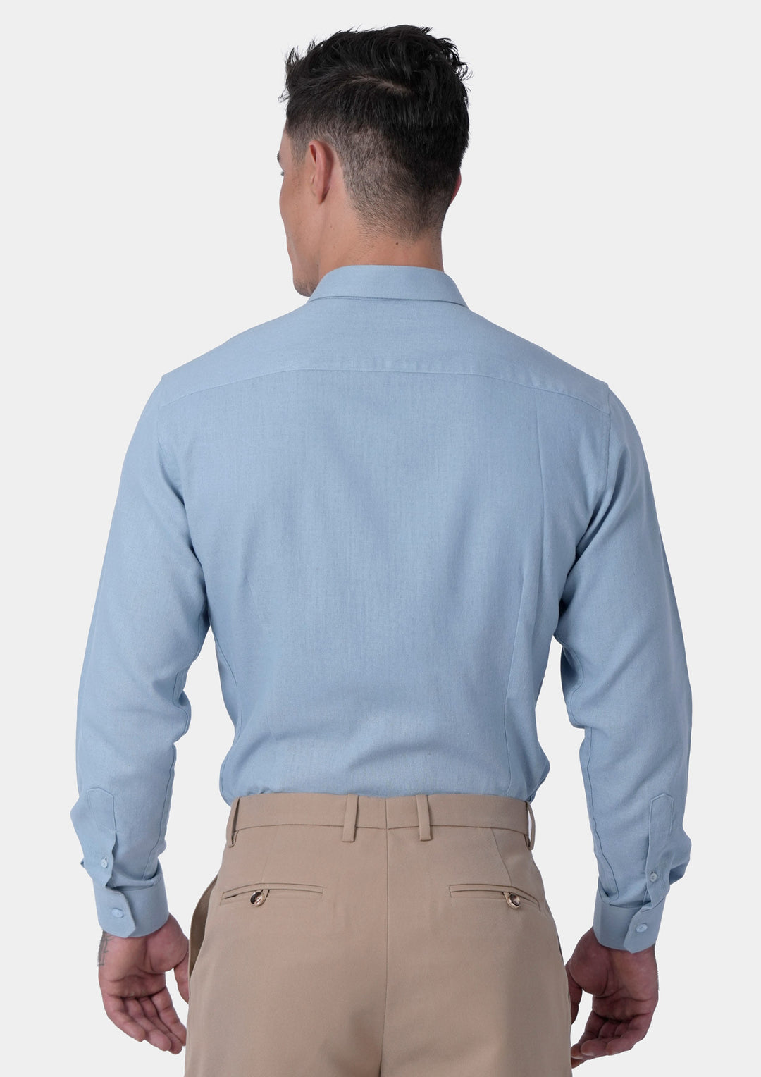 Maya Blue Linen Blend Shirt