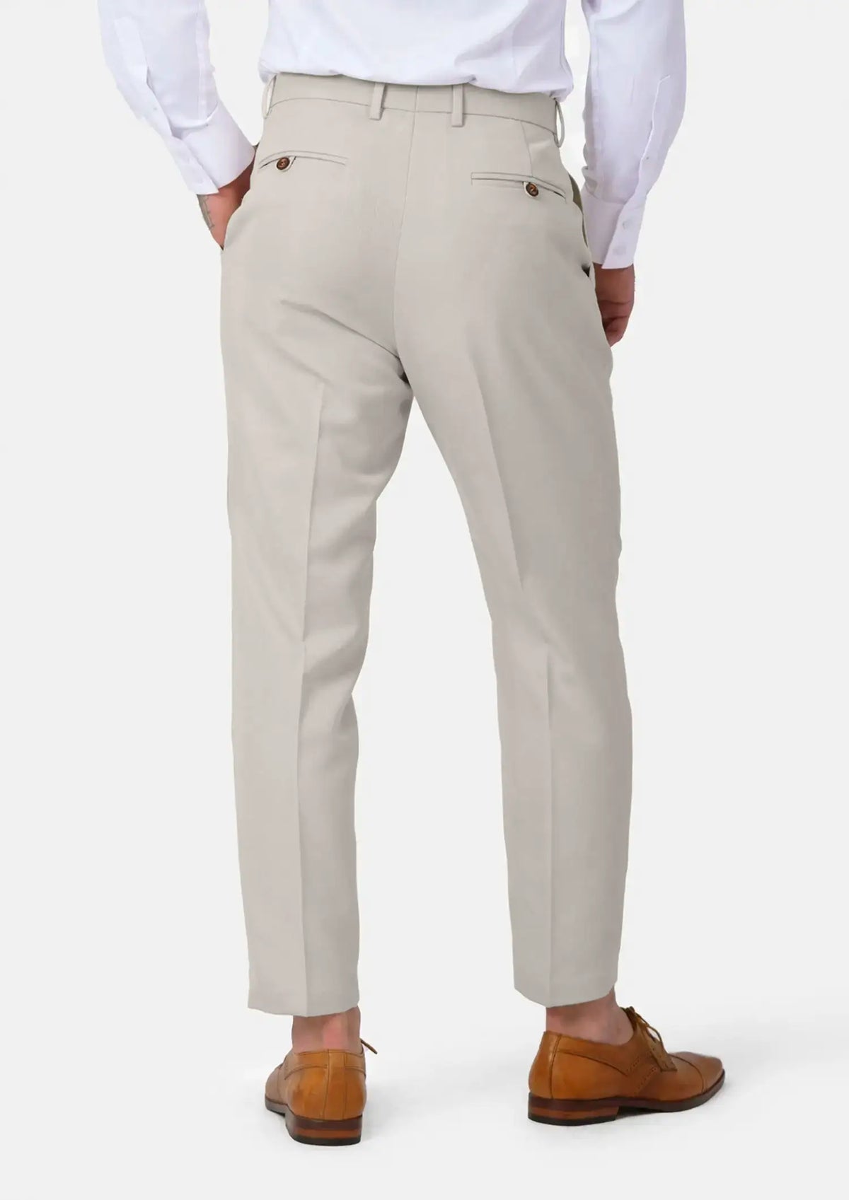 Ivory Cotton Chino Pants885