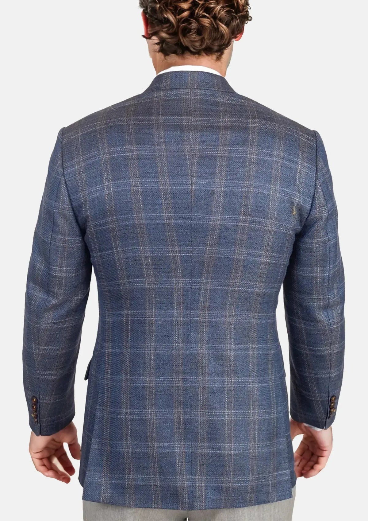 Deep Cobalt Blue Plaid Jacket457
