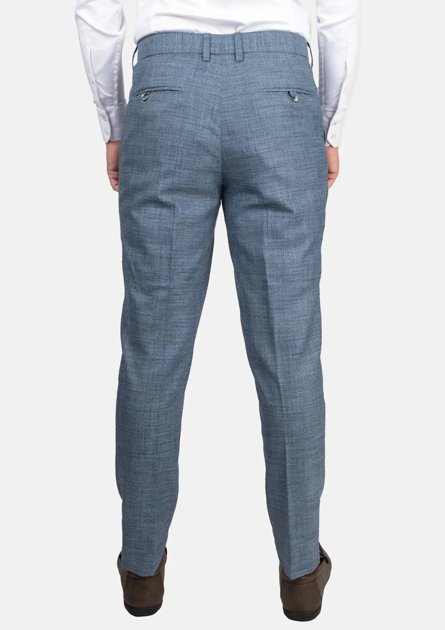Mid Blue Hopsack Pants879
