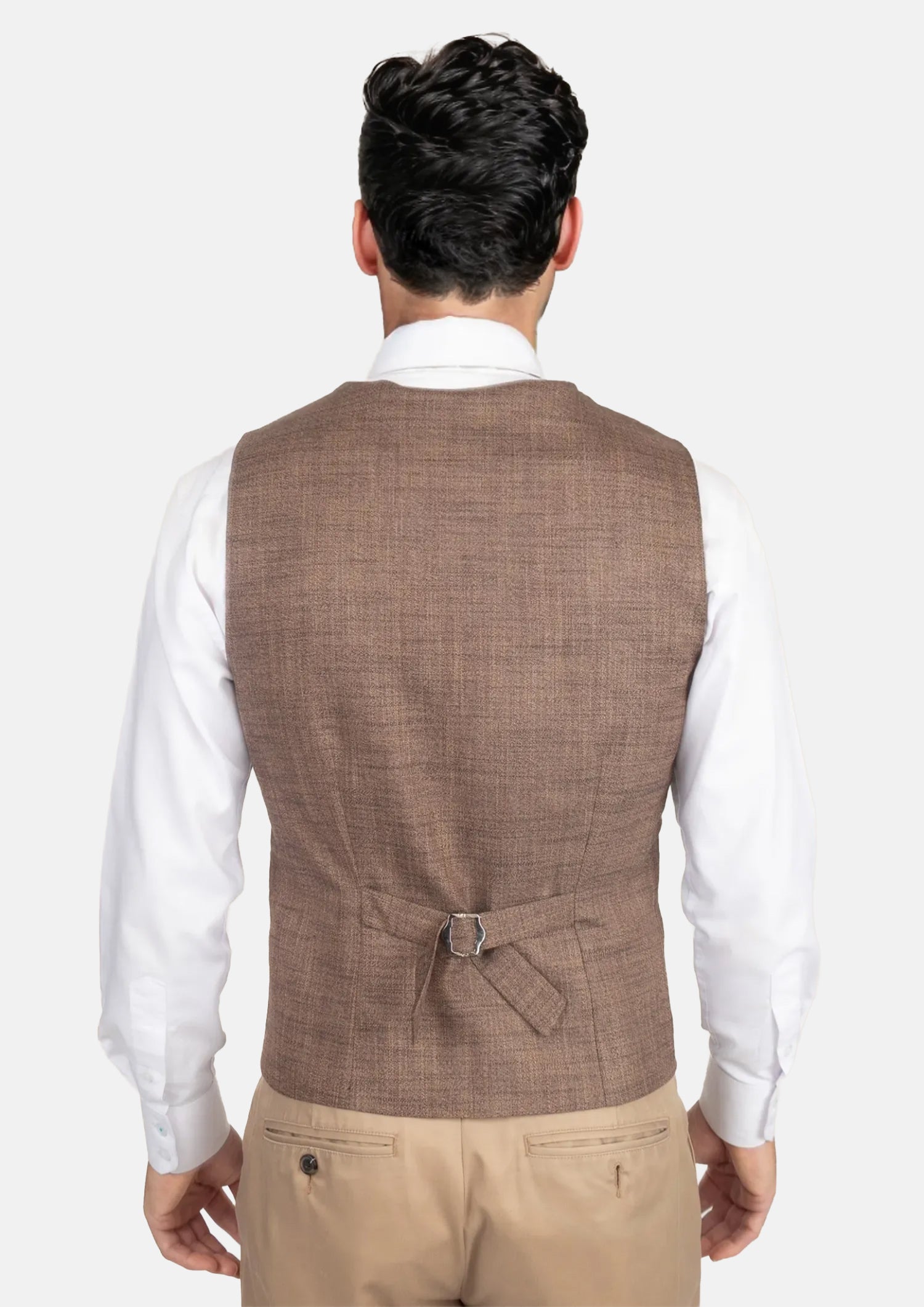 Tawny Brown Hopsack Vest362