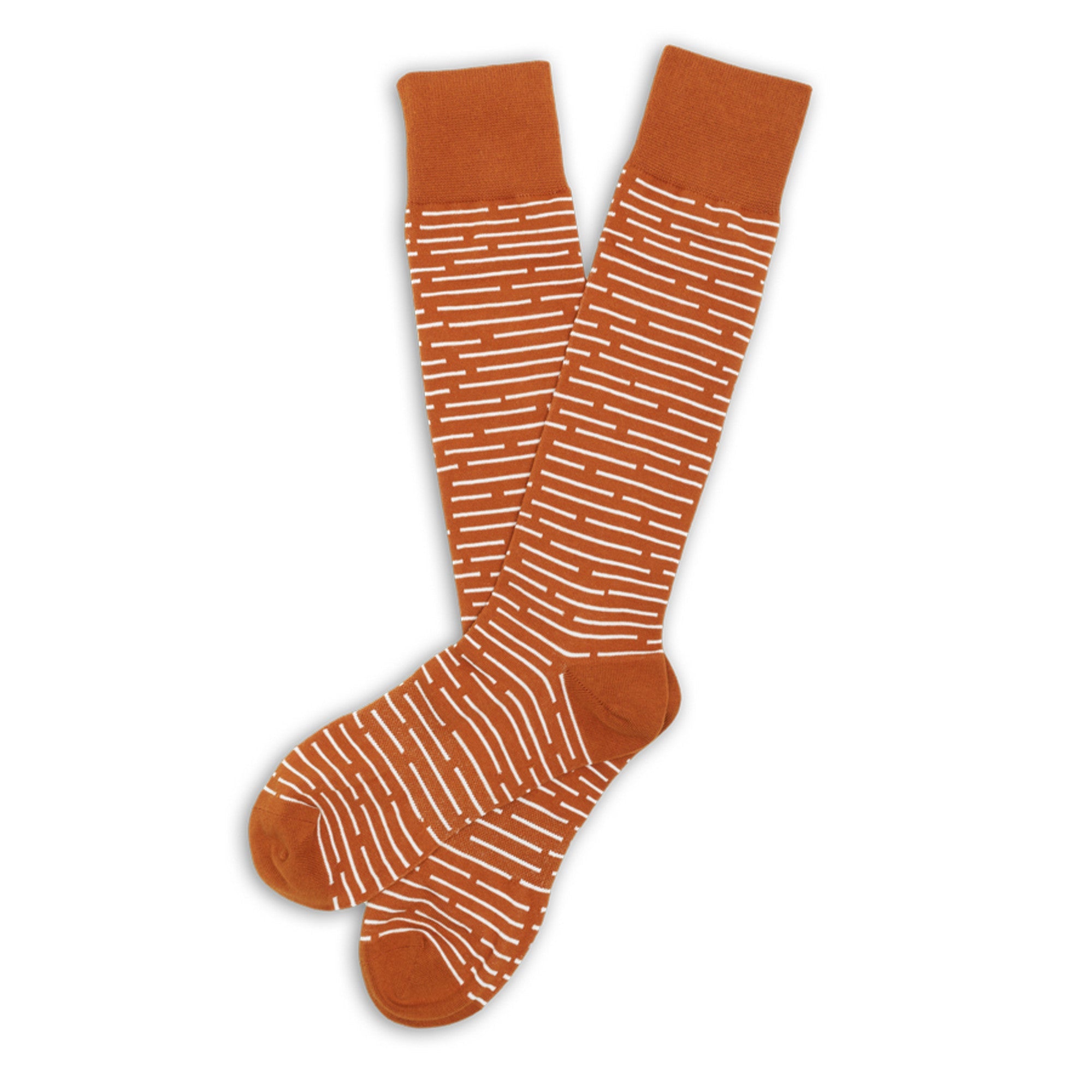CiderOrange Broken Stripe Dress Socks956