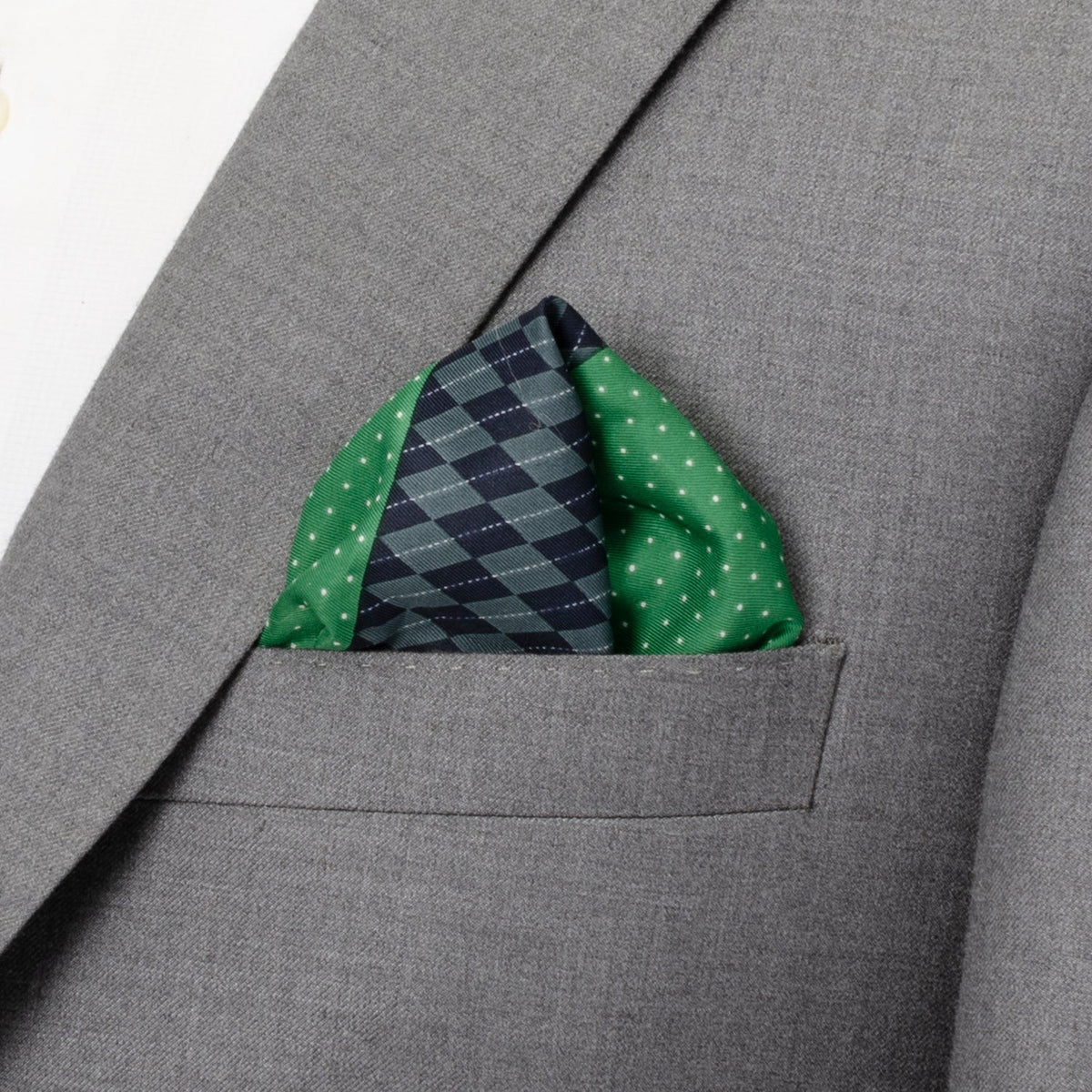 Argyle Dot Multi Pocket Square792