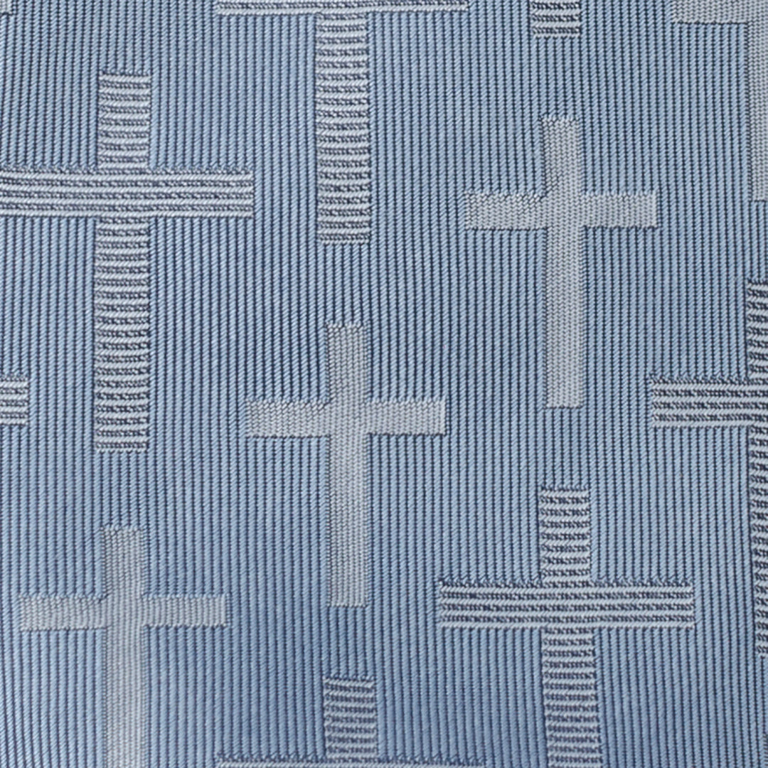 Blue Textured Cross Men's Tie133