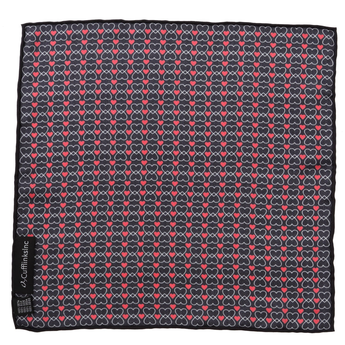 Intertwined Hearts Pocket Square895