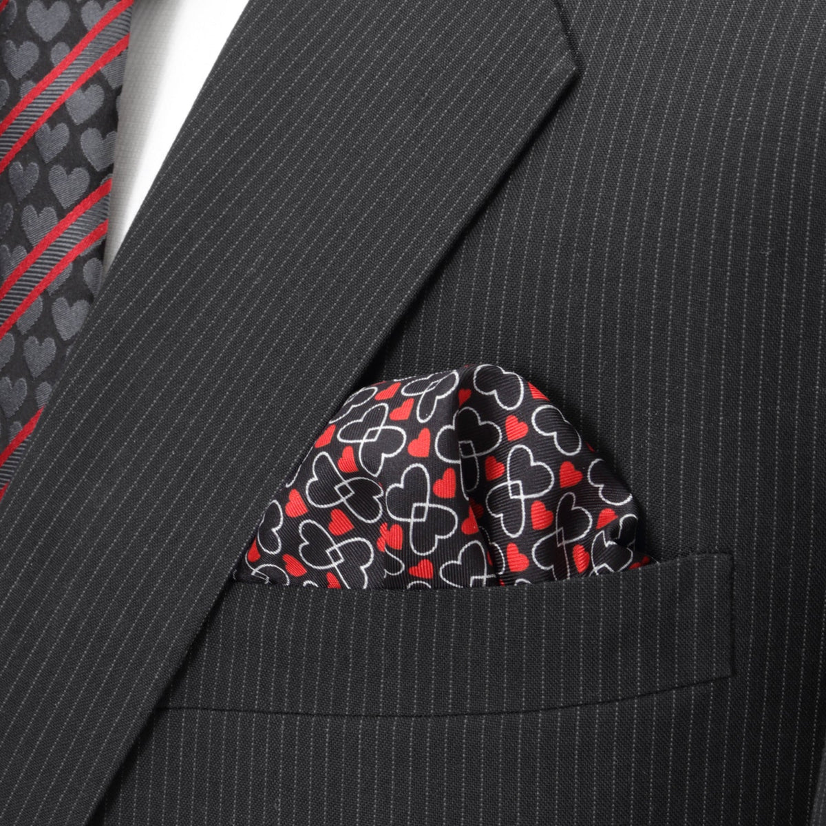 Intertwined Hearts Pocket Square455