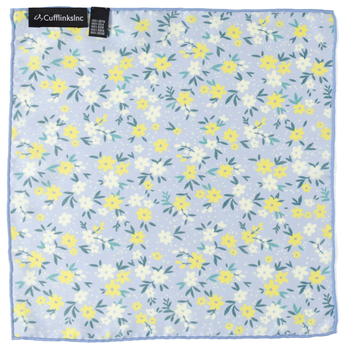 Floral Blue Pocket Square923
