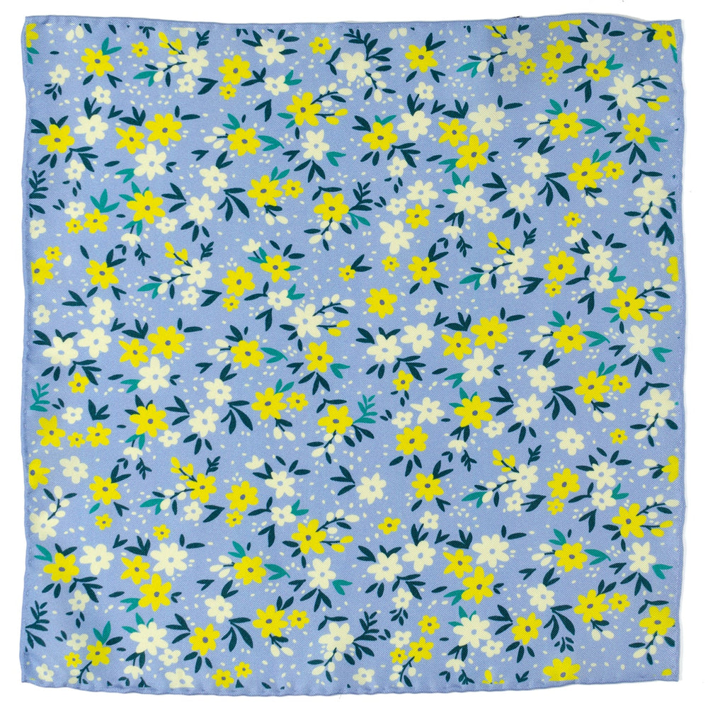 Floral Blue Pocket Square78