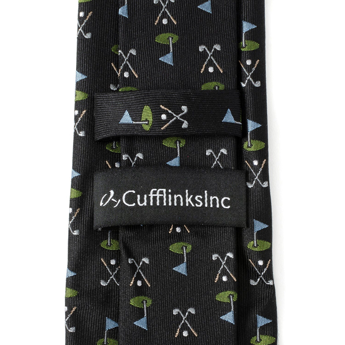 Golf Course Black Silk Men's Tie251