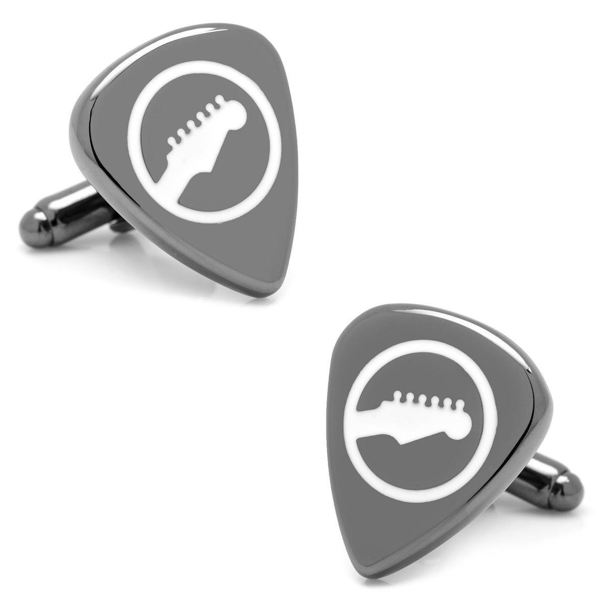 Black Guitar Pick Cufflinks64