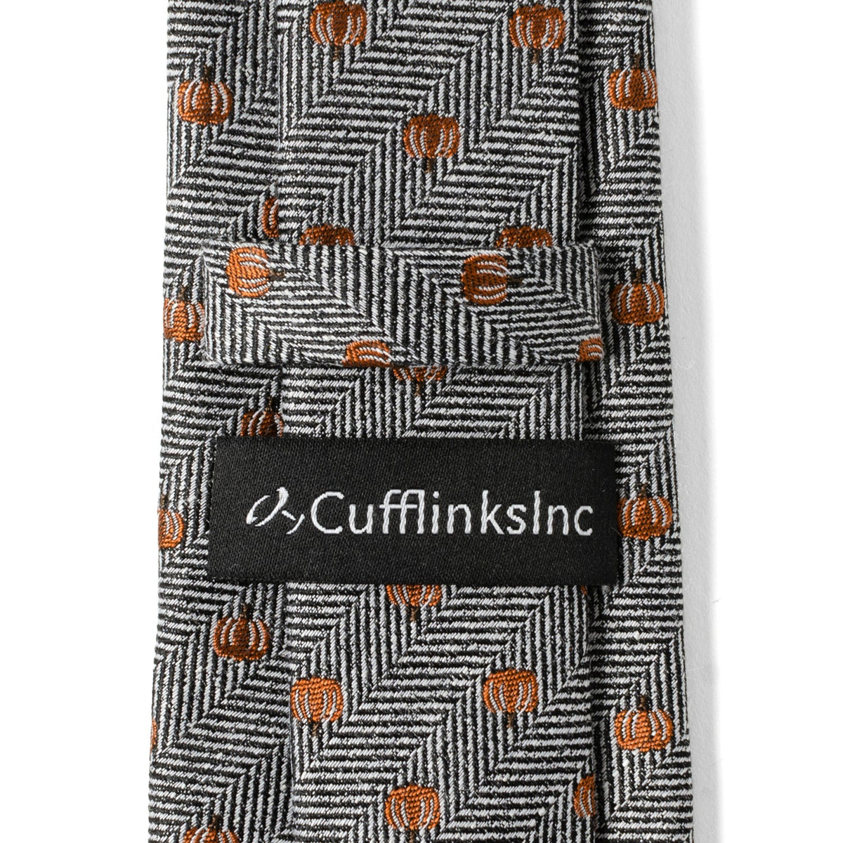 Holiday Pumpkin Herringbone Tie562