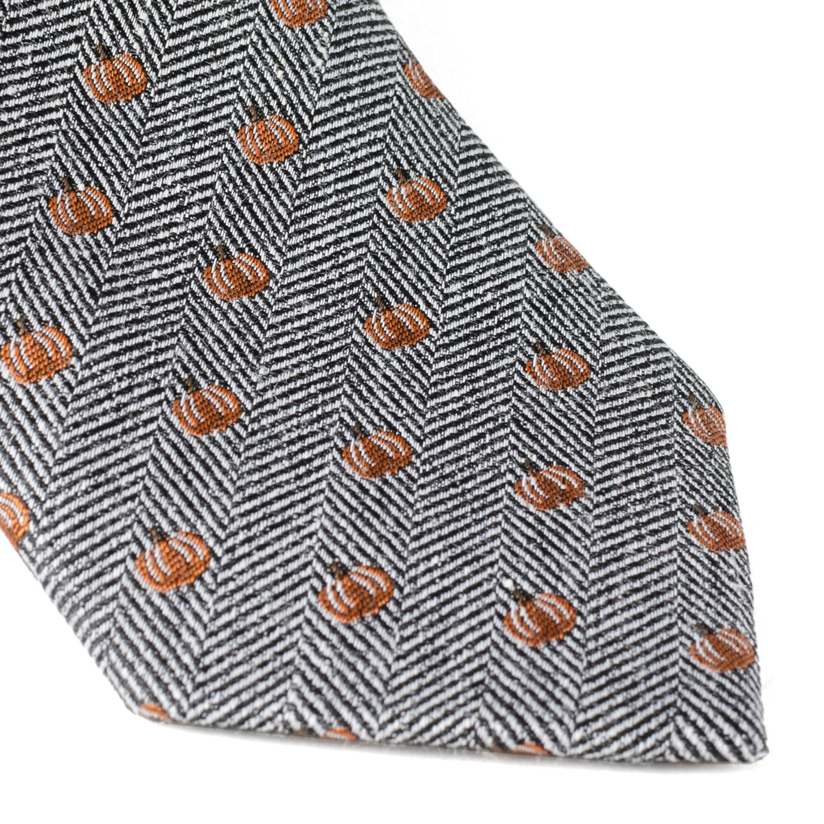 Holiday Pumpkin Herringbone Tie147