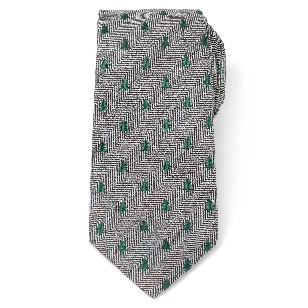 Holiday Tree Herringbone Tie284