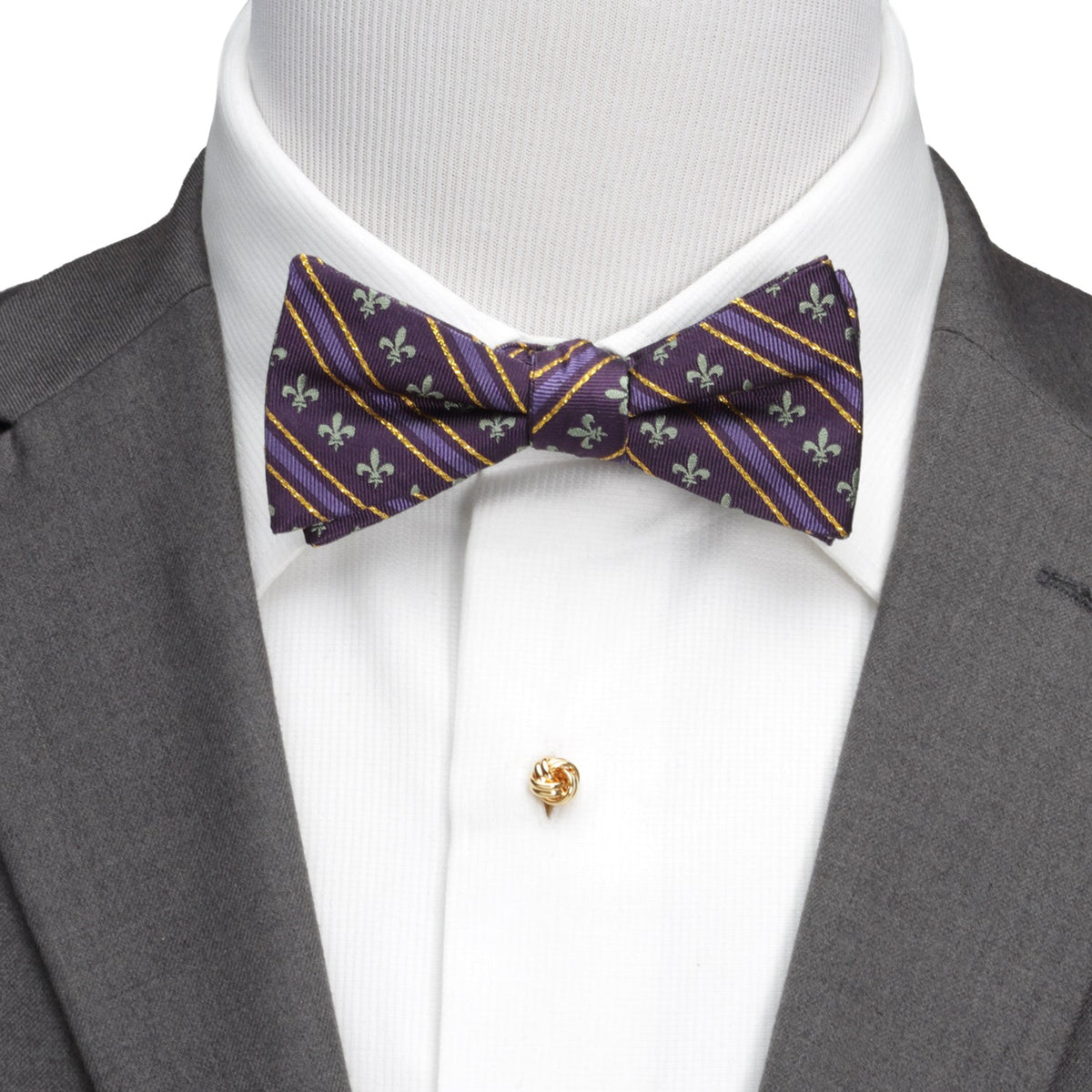 Mardi Gras Stripe Bow Tie642