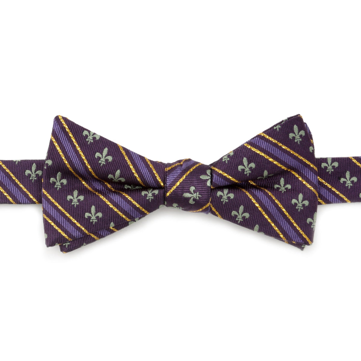 Mardi Gras Stripe Bow Tie650