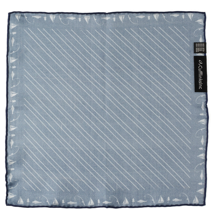 Nautical Blue Pocket Square639