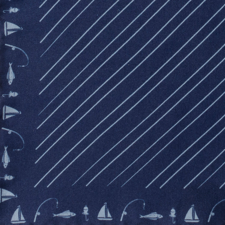 Nautical Blue Pocket Square556