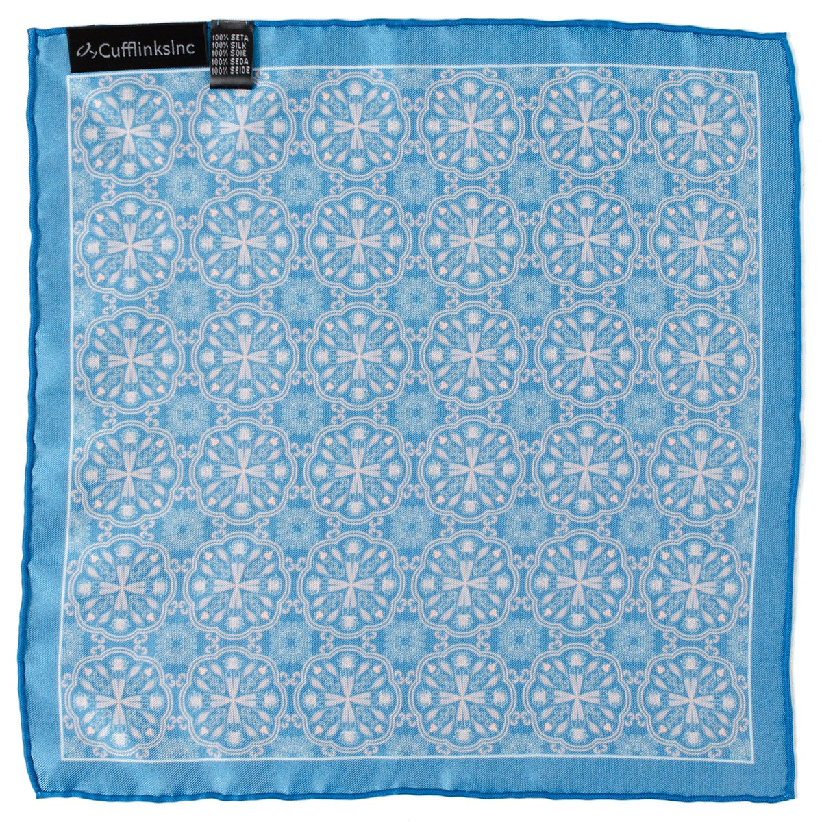 Aboriginal Ornament Patterned Blue Pocket Square365