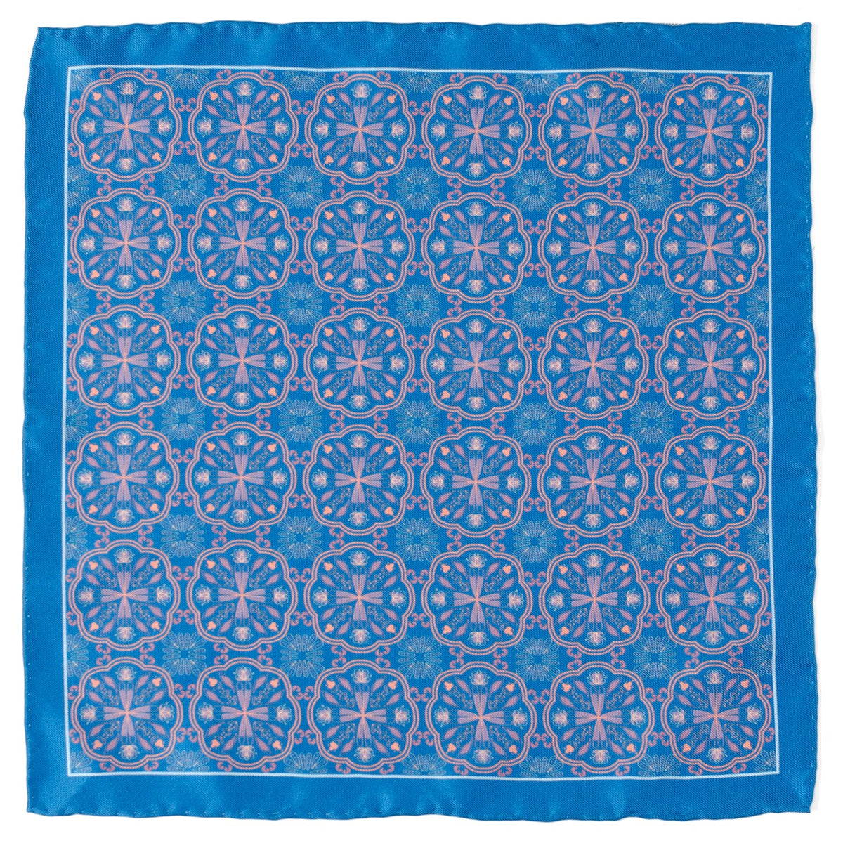 Aboriginal Ornament Patterned Blue Pocket Square598