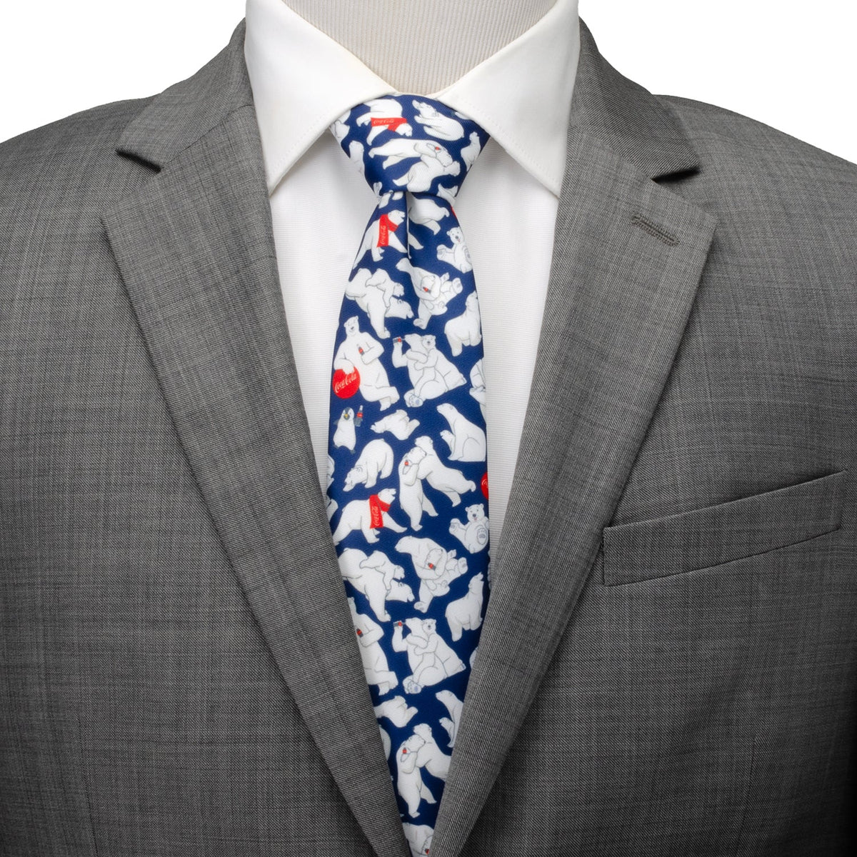 Coca-Cola® Polar Bear Navy Blue Men's Tie229