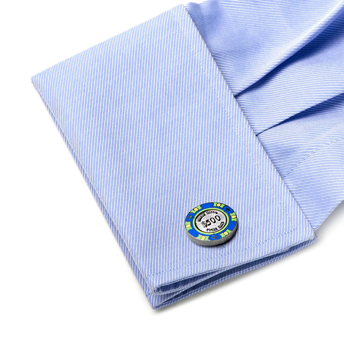 Poker Chip $500 Blue Cufflinks185