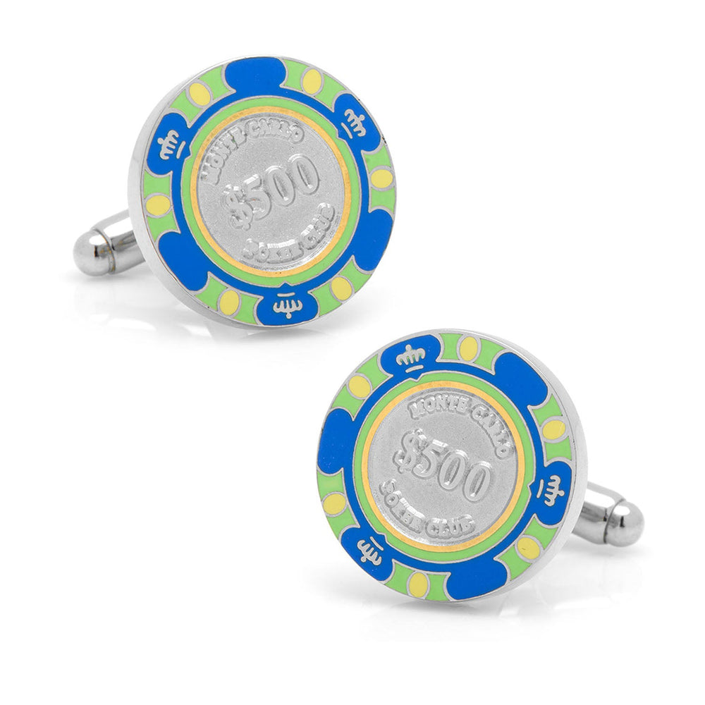 Poker Chip $500 Blue Cufflinks882