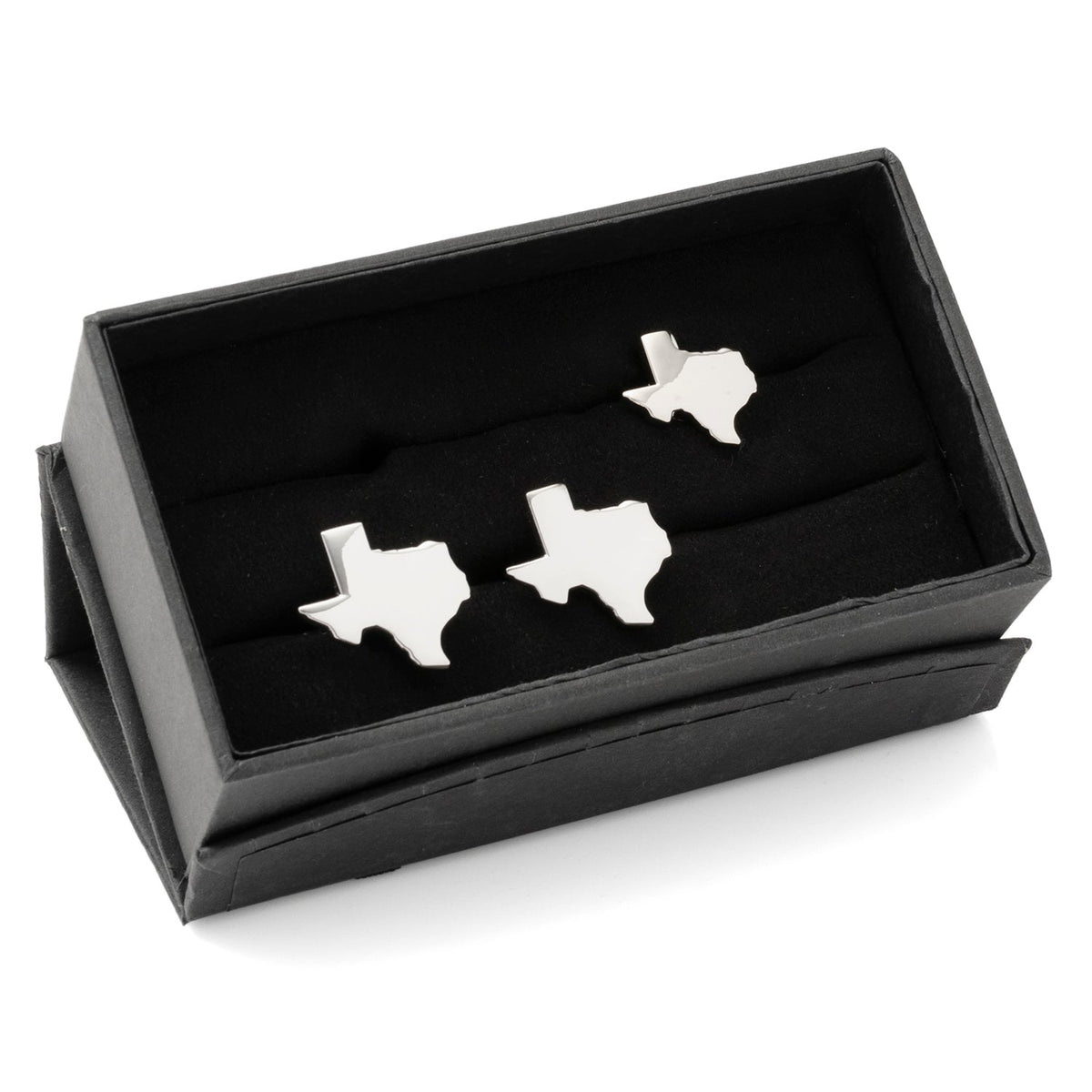 Silver Texas Cufflinks and Lapel Pin Gift Set987