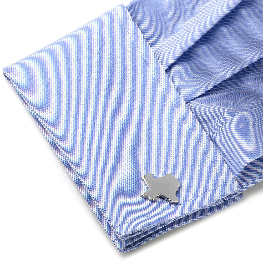 Silver Texas Cufflinks and Lapel Pin Gift Set426