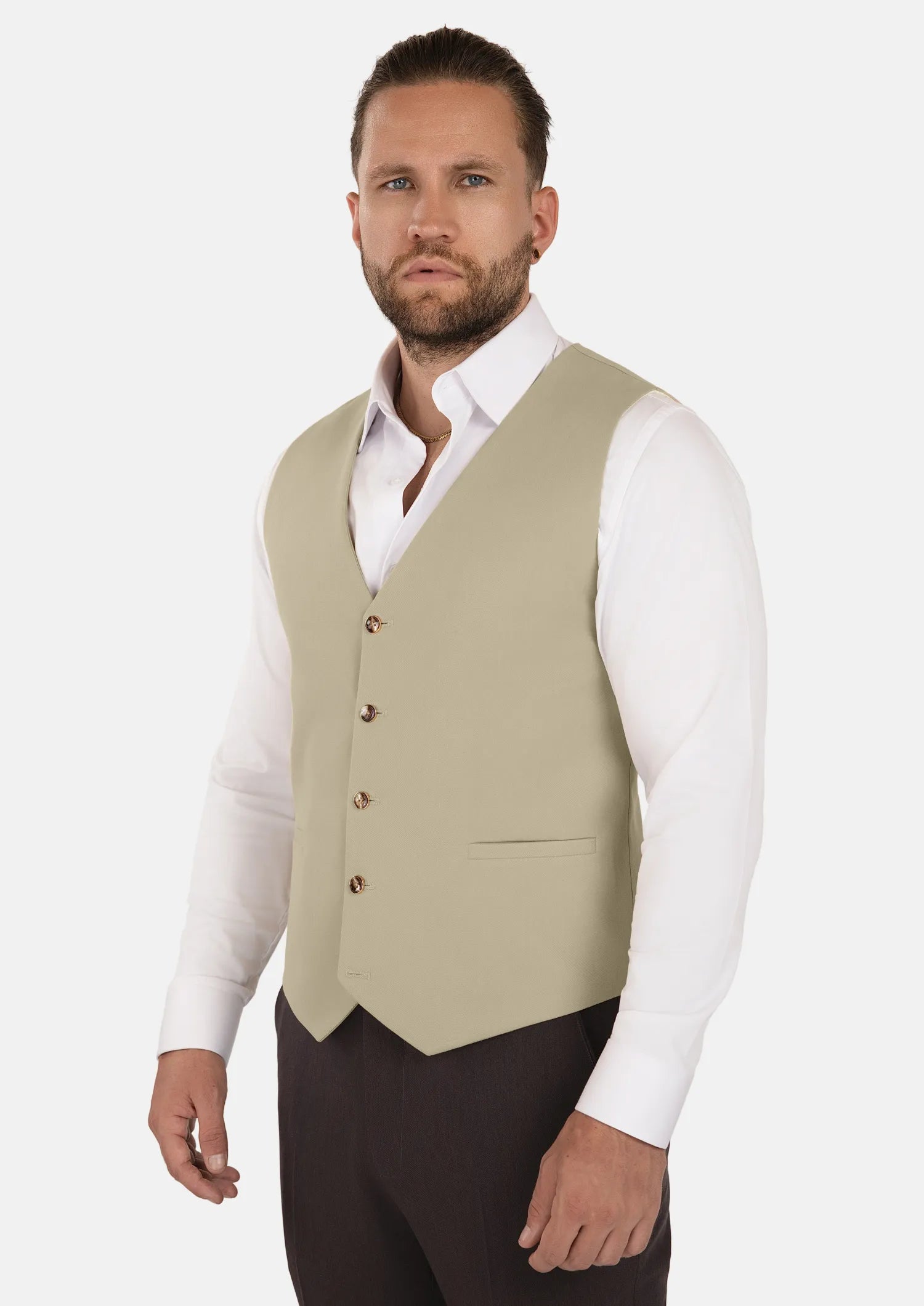 Dune Beige Cotton Vest