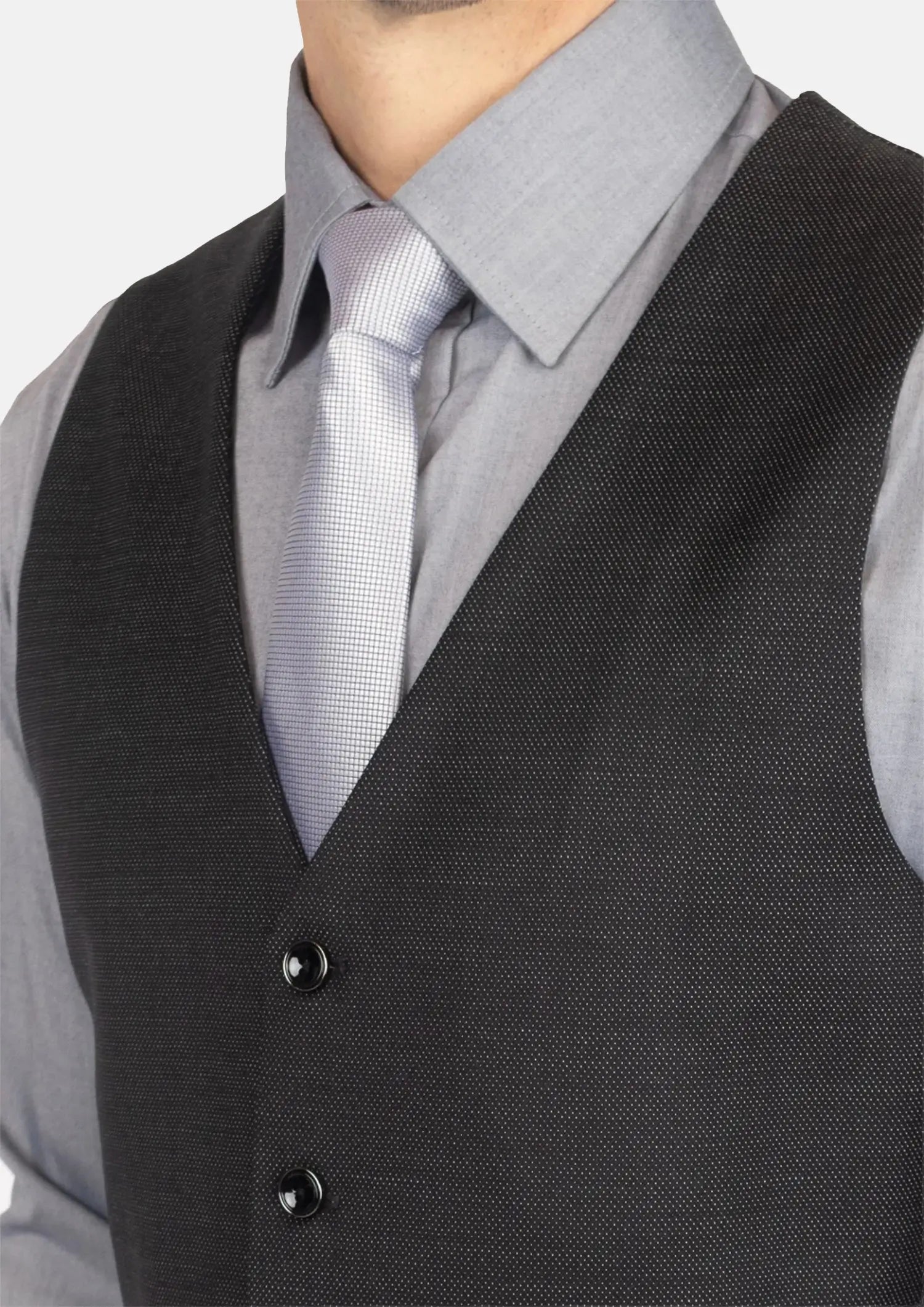 Black Pindot Vest865