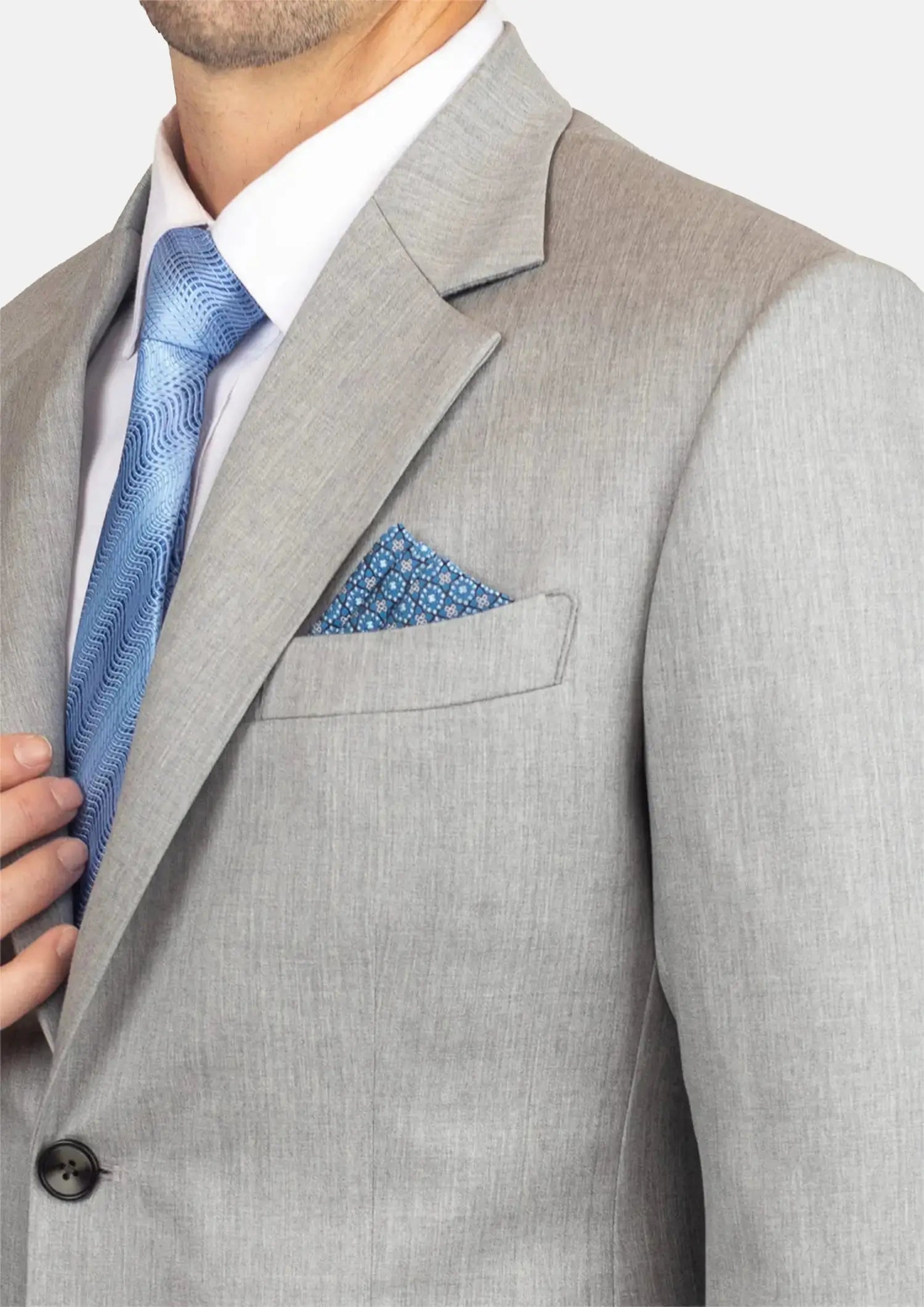 Glacier Grey Twill Suit652