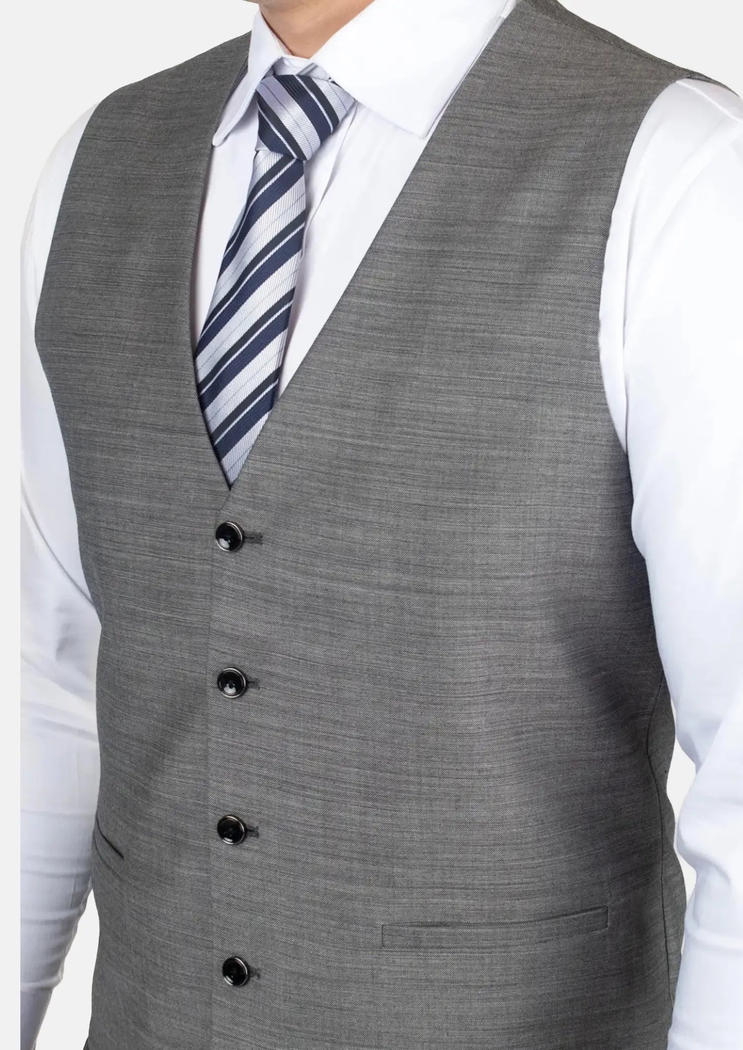 Granite Grey Birdseye Vest181