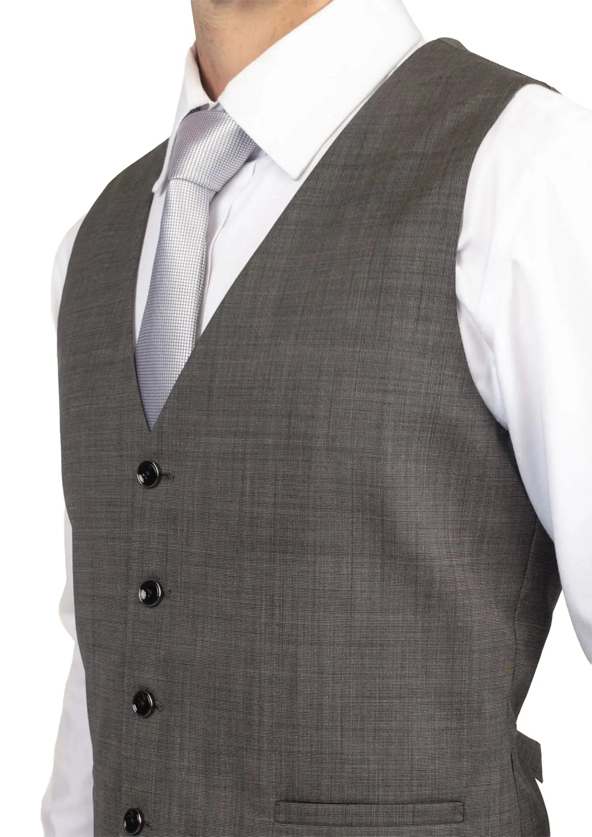 Carbon Grey Pindot Vest225