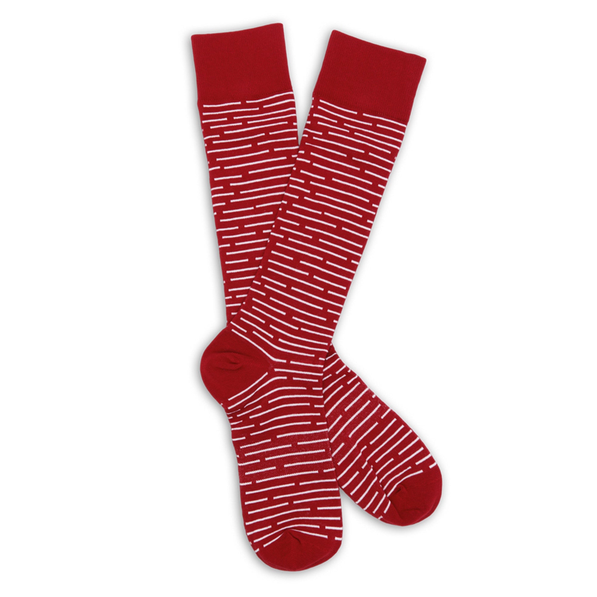 Crimson Broken Stripe Dress Socks319