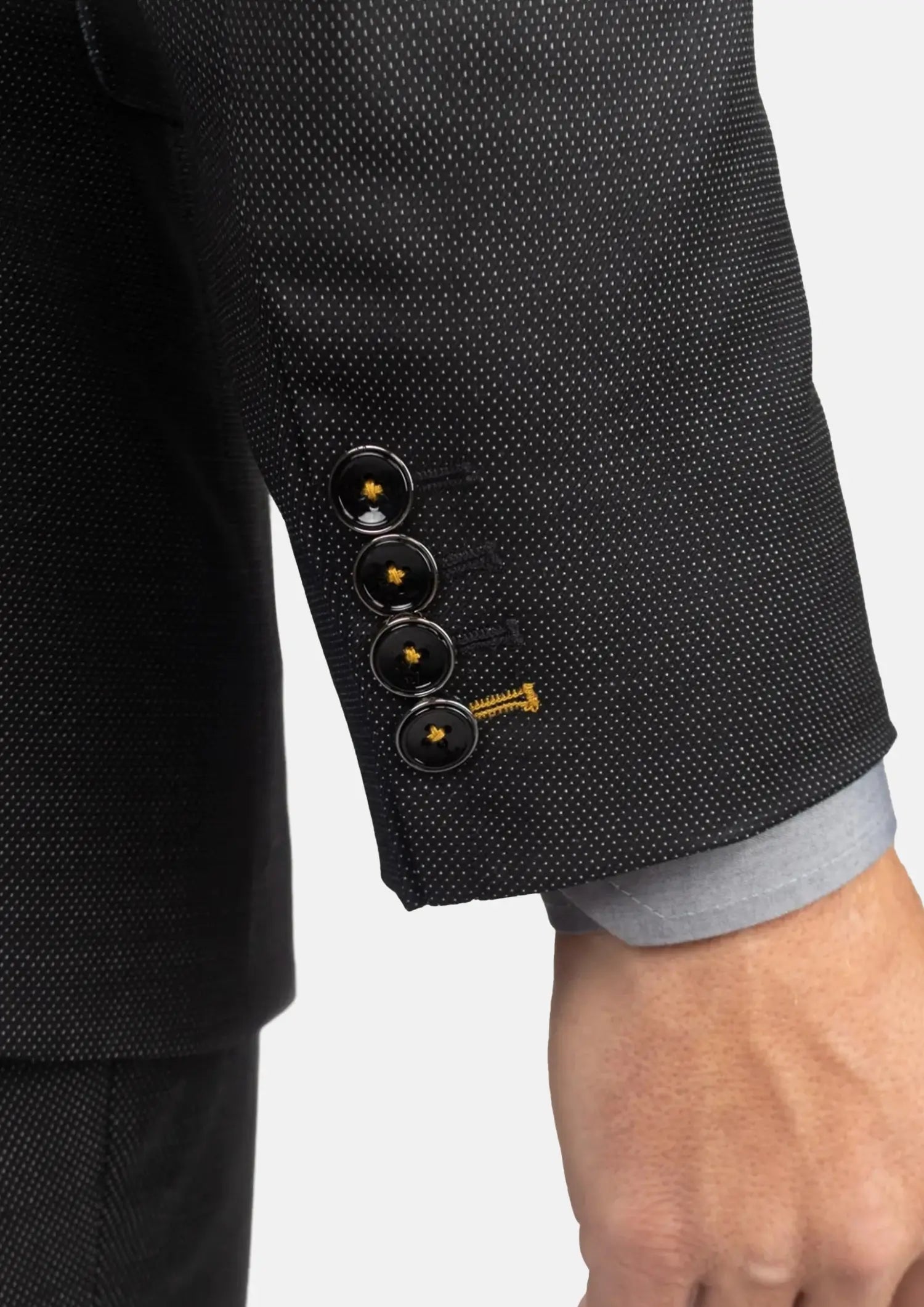 Ellis Black Pindot Suit794